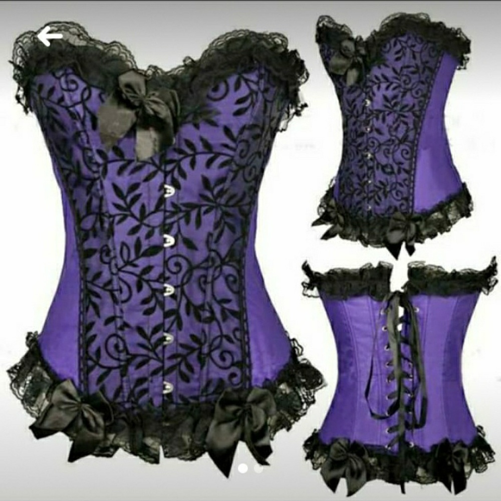 Purple lace up corset XL